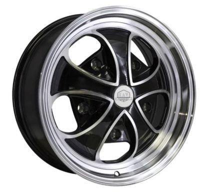 Raw Classic alufelni, fekete / polr, 5.5 X 15 ET20, 5 x 205, 4db.-os szett