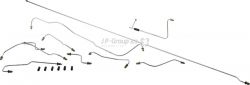  Brake line kit, 2 circuit brake system (not for models with brake booster). With 10 lines for 1 vehicle